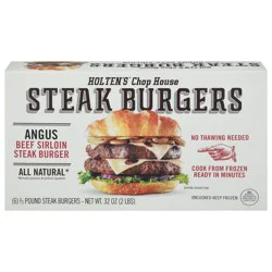 Chop House Beef Sirloin Angus Steak Burgers 6 ea