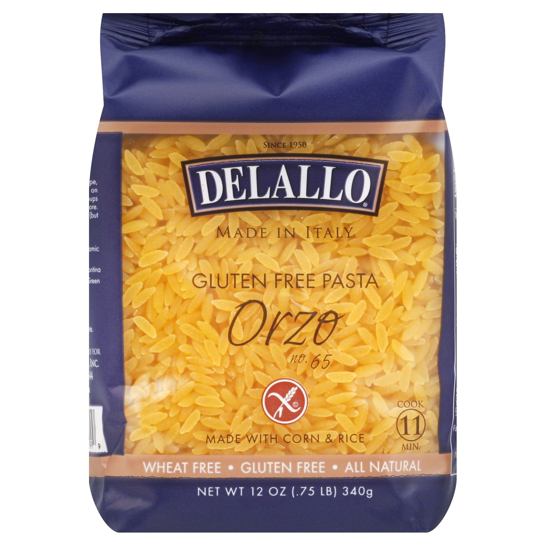 slide 1 of 1, DeLallo Orzo Gluten Free Pasta, 12 oz