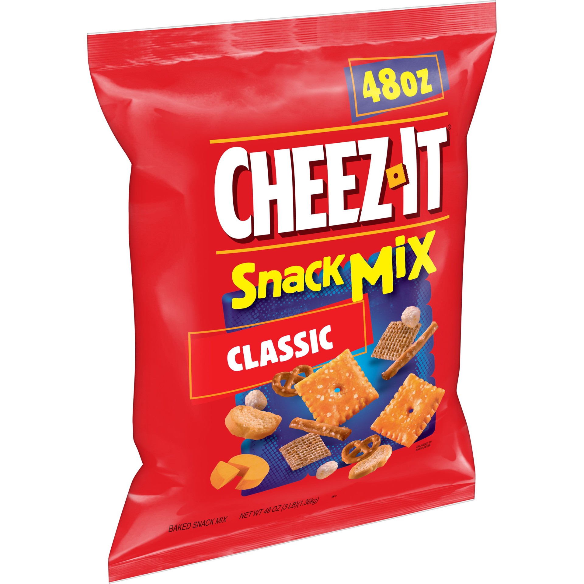 slide 1 of 7, Cheez-It Snack Mix, Lunch Snacks, Office and Kids Snacks, Classic, 48 oz