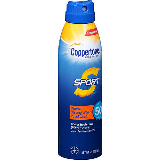 slide 4 of 5, Coppertone Sport Sunscreen Spray SPF 50, 5.5 oz