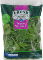 slide 1 of 1, Fresh Selections Kroger Tender Spinach, 10 oz