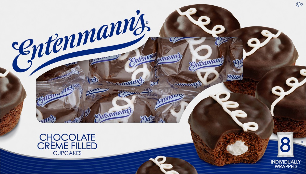 slide 10 of 11, Entenmann's Chocolate Creme Filled Cupcakes, 8 ct