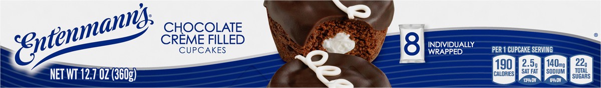 slide 6 of 11, Entenmann's Chocolate Creme Filled Cupcakes, 8 ct