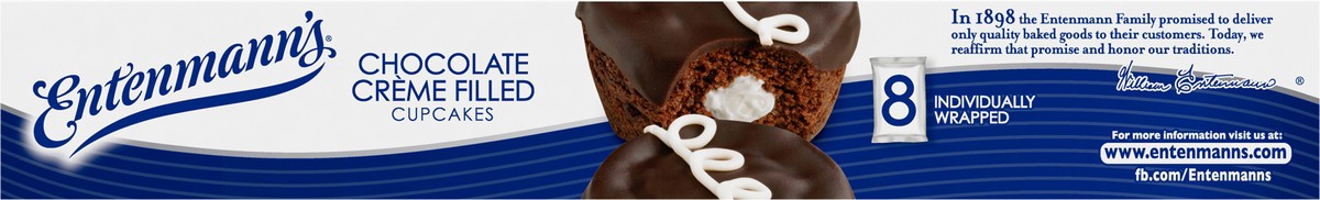 slide 3 of 11, Entenmann's Chocolate Creme Filled Cupcakes, 8 ct