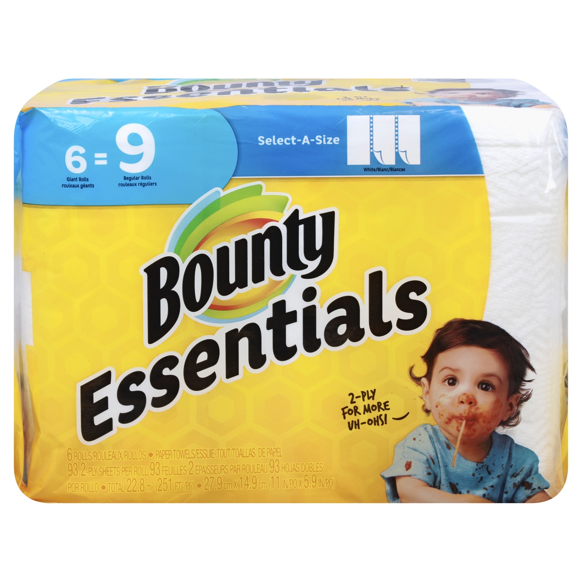 slide 1 of 1, Bounty Select-A-Size Basic Big Roll Paper Towels, 6 ct