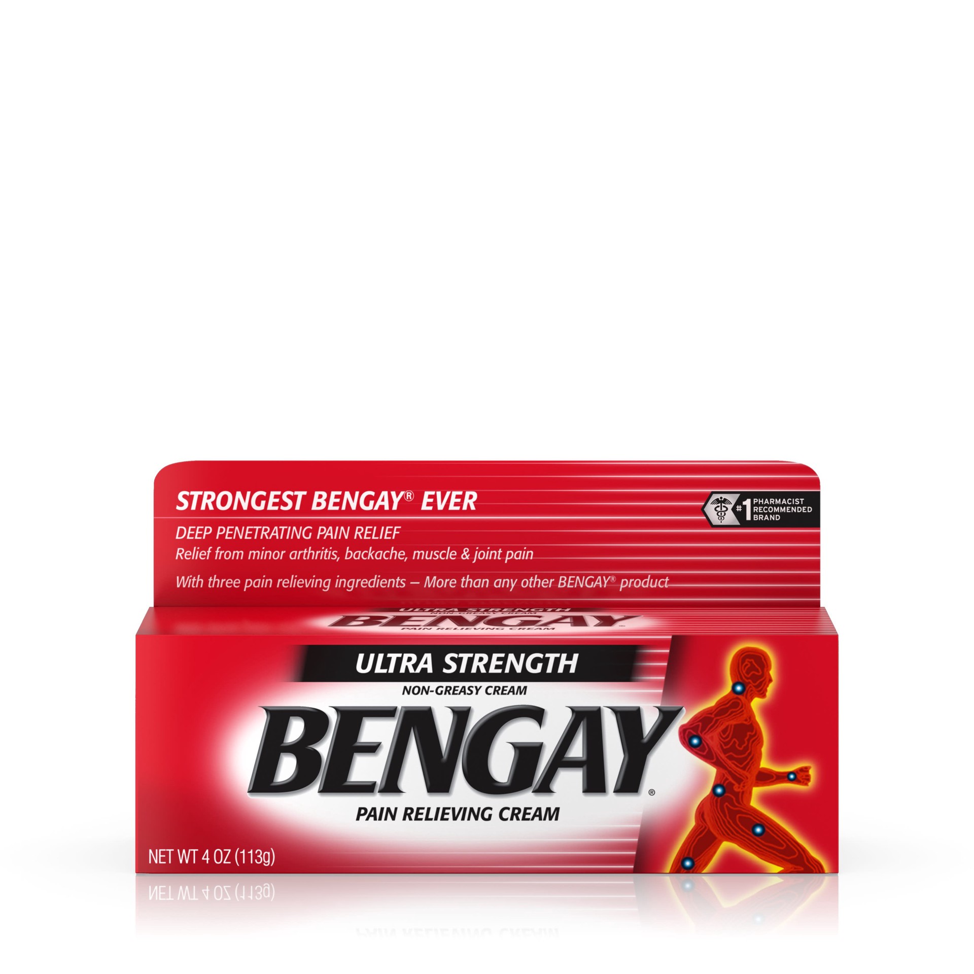 slide 1 of 6, BENGAY Ultra Strength Bengay Pain Relief Cream, Topical Analgesic for Minor Arthritis, Muscle, Joint, and Back Pain, 4 oz, 4 oz