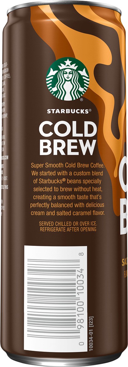 slide 8 of 8, Starbucks Cold Brew Premium Coffee Drink Salted Caramel Cream - 11 fl oz, 11 fl oz