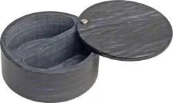 RSVP International Black Marble Swivel Top Salt Box