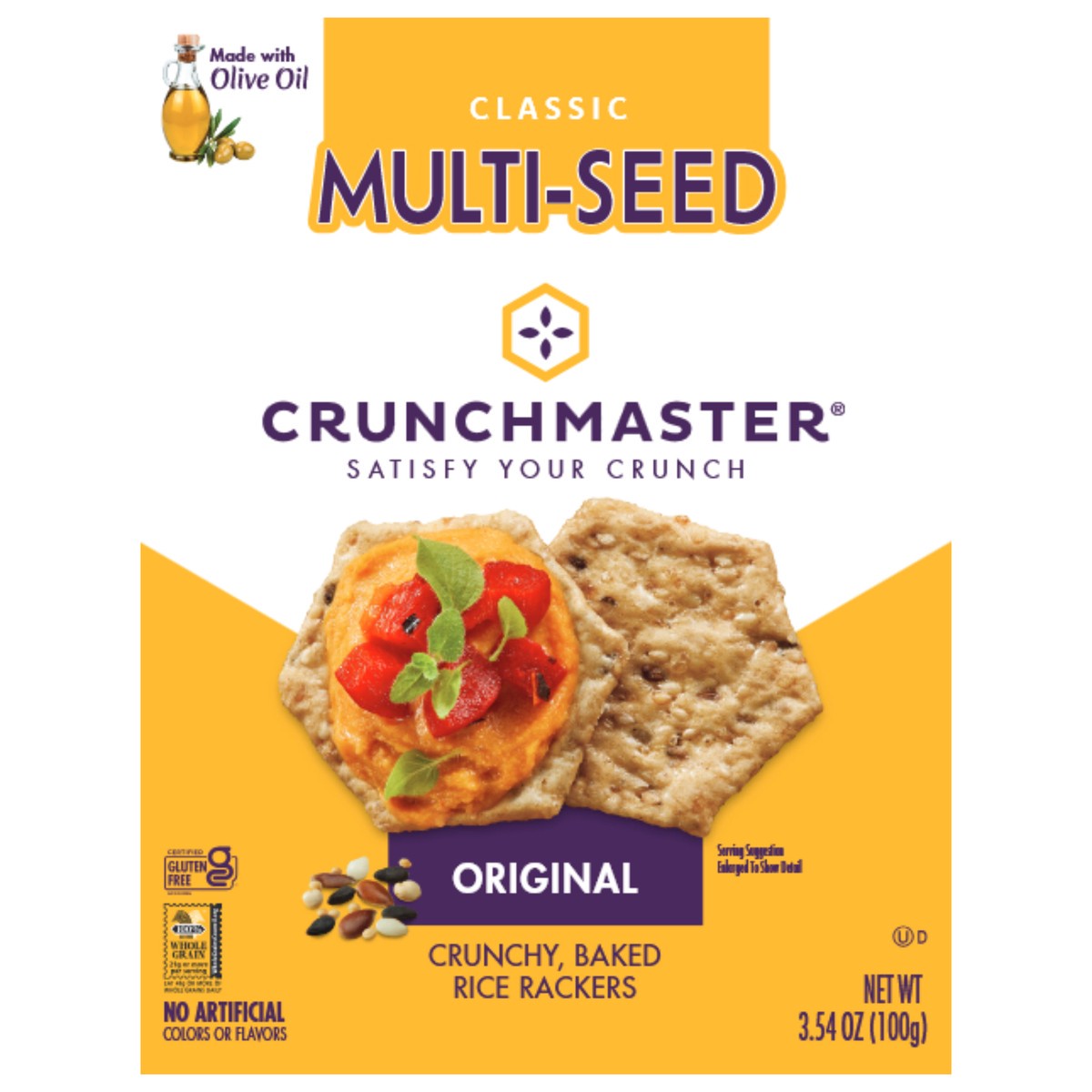 slide 6 of 10, Crunchmaster Multi-Seed Original, 3.54 oz
