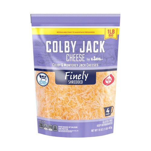 slide 1 of 1, finely shredded Colby Jack cheese, 16 oz