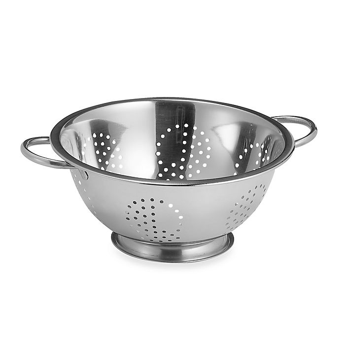 slide 1 of 1, SALT Stainless Steel Colander, 5 qt