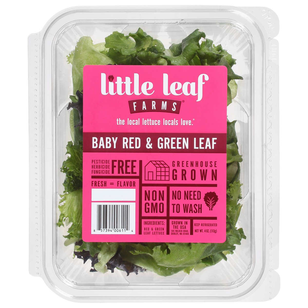 slide 1 of 10, Little Leaf Farms Baby Red & Green Leaf Lettuce 4 oz, 4 oz