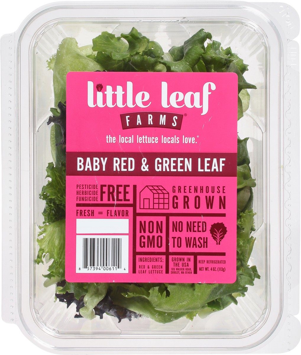 slide 9 of 10, Little Leaf Farms Baby Red & Green Leaf Lettuce 4 oz, 4 oz