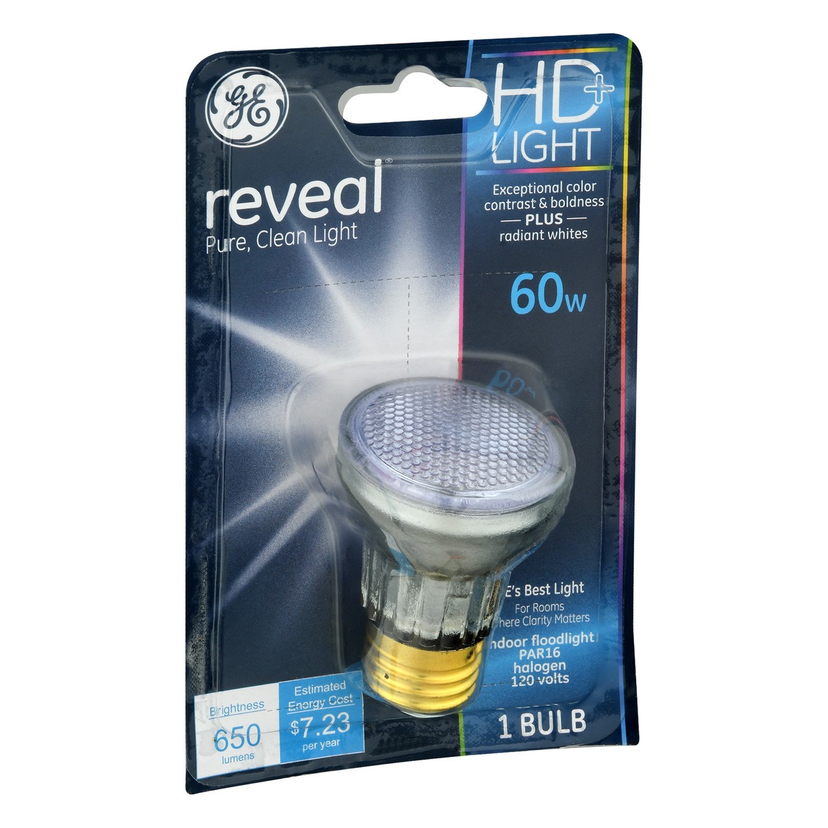 slide 8 of 9, GE Reveal 60 Watts Indoor Floodlight Halogen Light Bulb 1 ea, 1 ea