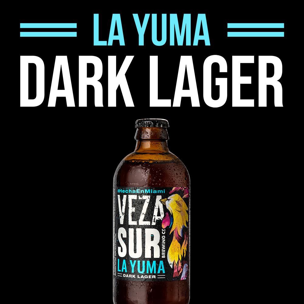 slide 4 of 5, Veza Sur Brewing Co. La Yuma Dark Lager Craft Beer is a dark lager beer that's easy to drink. The medium bodied Vienna style lager with an amber color features a subtle malt finish. This lager beer has a 4.4% ABV and a 22 IBU rating. 6 pack., 6 ct