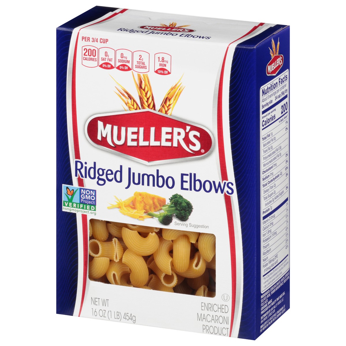slide 5 of 14, Mueller's Ridged Jumbo Elbows 16 oz, 16 oz