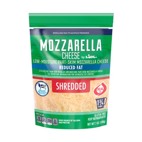 slide 1 of 1, shredded mozzarella cheese, 7 oz