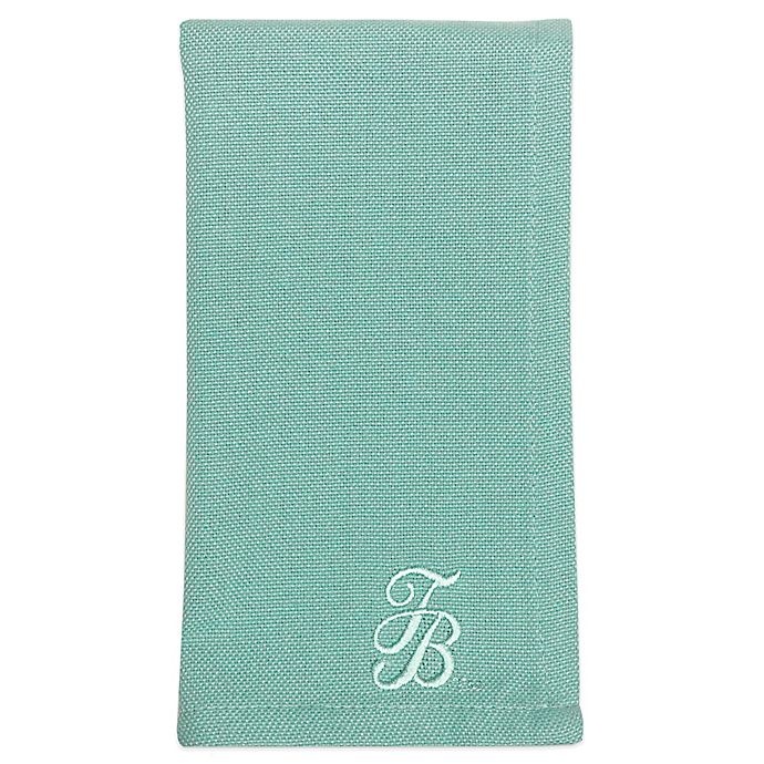 slide 1 of 1, Tommy Bahama Palm Tree Napkin - Aqua, 1 ct