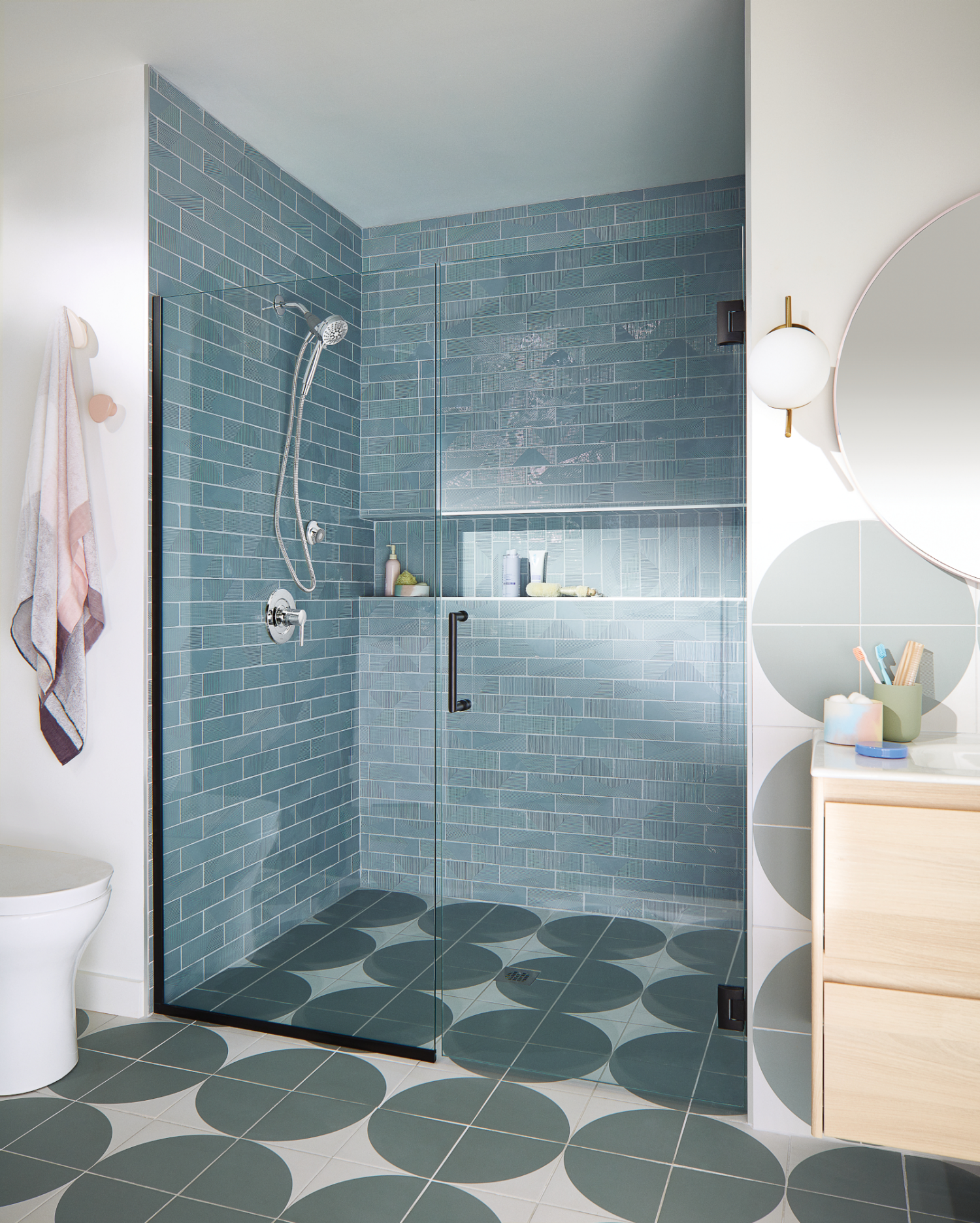 slide 2 of 5, Moen Engage Magnetix 4-Inch Six-Function Handheld Eco-Performance Showerhead with Magnetic Docking System, Chrome, 1 ct