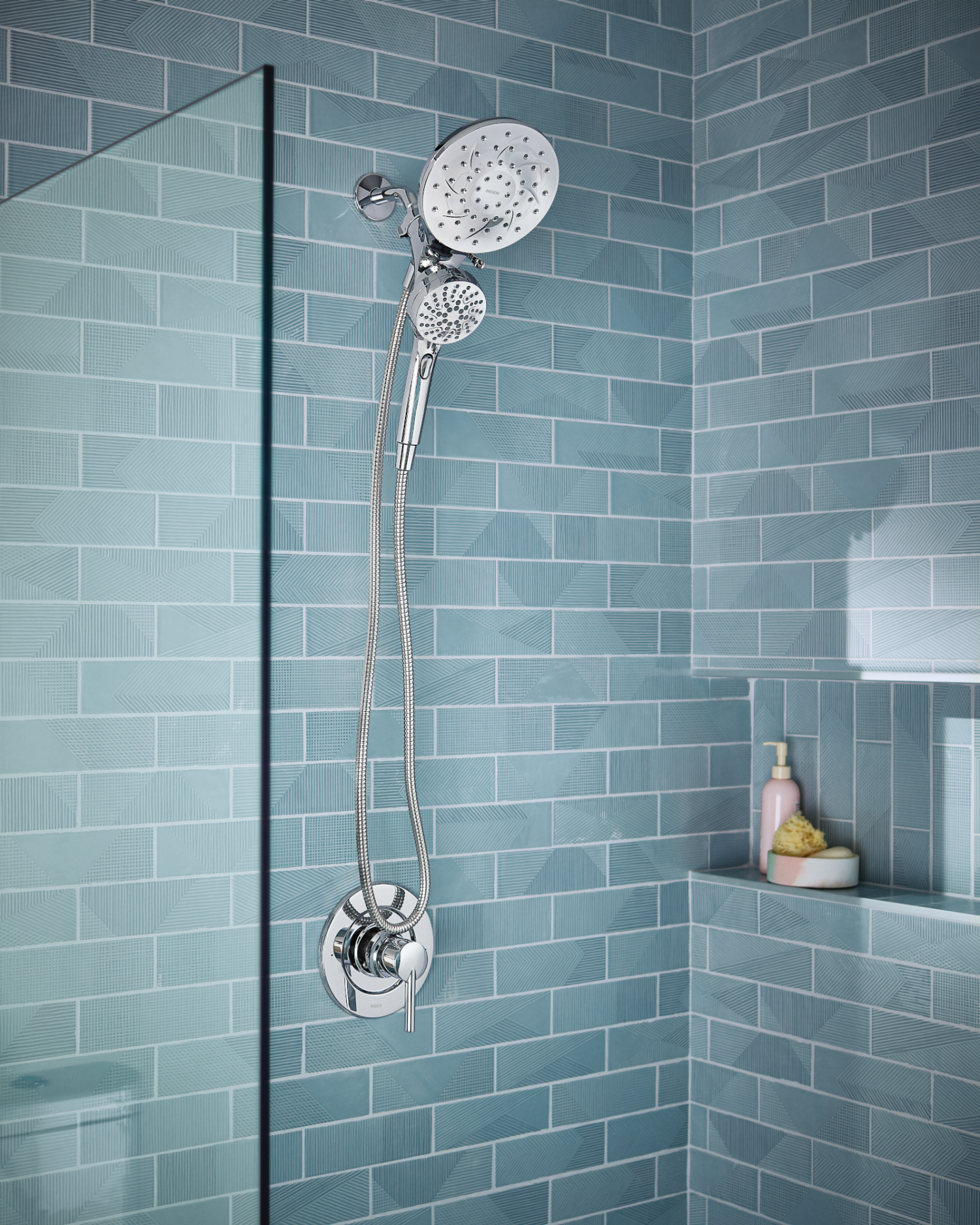 slide 4 of 4, Moen Magnetix Engage Rainshower & Handheld Combo Showerhead - Moen, 1 ct