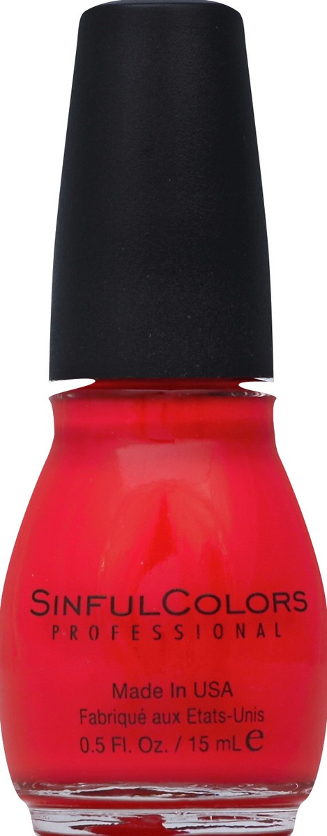 slide 2 of 2, Sinful Colors SinfulColors Professional Nail Color Energetic Red, 0.5 fl oz