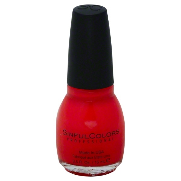 slide 1 of 2, Sinful Colors SinfulColors Professional Nail Color Energetic Red, 0.5 fl oz