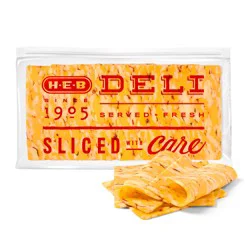 H-E-B Deli 4 Pepper Colby Jack Cheese, Sandwich Sliced