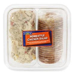 Hill Country Fare Snack Tray - Homestyle Chicken Salad & Wheat Crackers