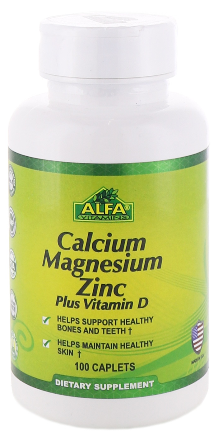 slide 1 of 1, Alfa Calcium Magnesium Zinc, 1 ct