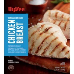 Hy-Vee Frozen Boneless Skinless Chicken Breast