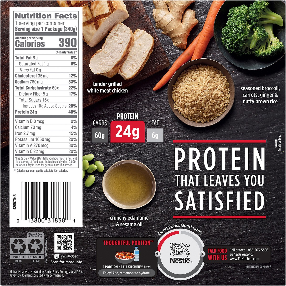 slide 2 of 13, STOUFFER'S FIT KITCHEN Protein Bowls Teriyaki Chicken 12 oz. Box, 12 oz