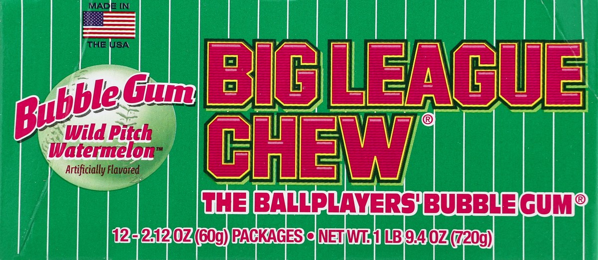 slide 4 of 4, Big League Chew Watermelon, 12 ct