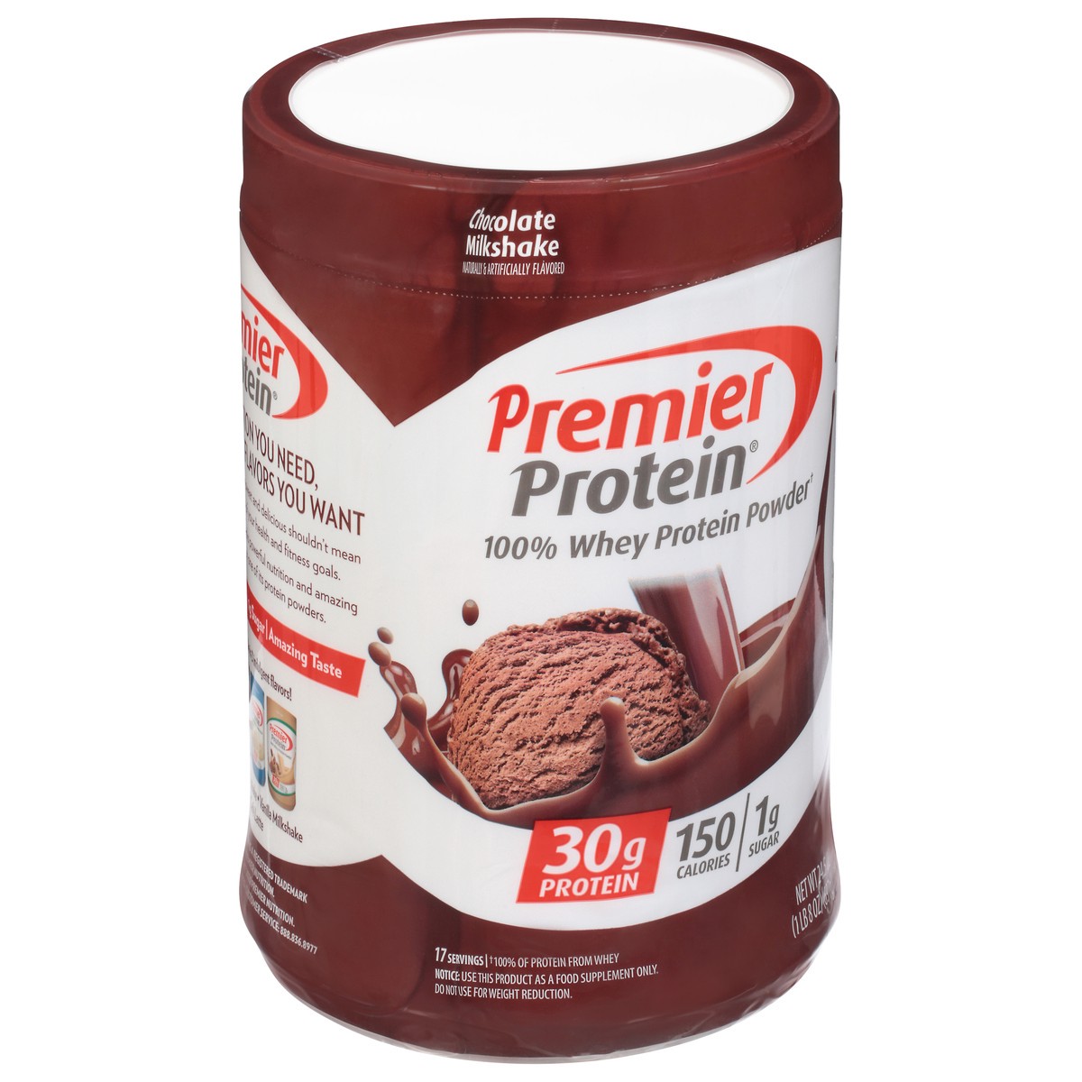 slide 2 of 9, Premier Protein 100% Whey Protein Powder - Chocolate Milkshake - 24.5oz, 24.5 oz