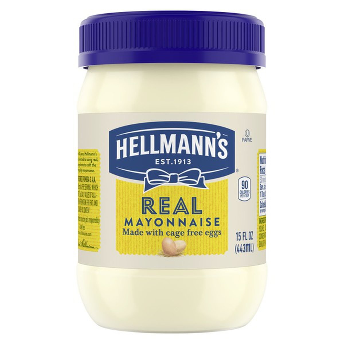 slide 1 of 1, Hellmann's Real Mayonnaise Real Mayo, 15 fl oz