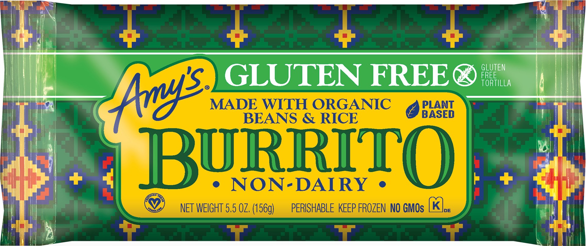 slide 1 of 8, Amy's Kitchen Gluten Free Bean & Rice Burrito, 5.5 oz