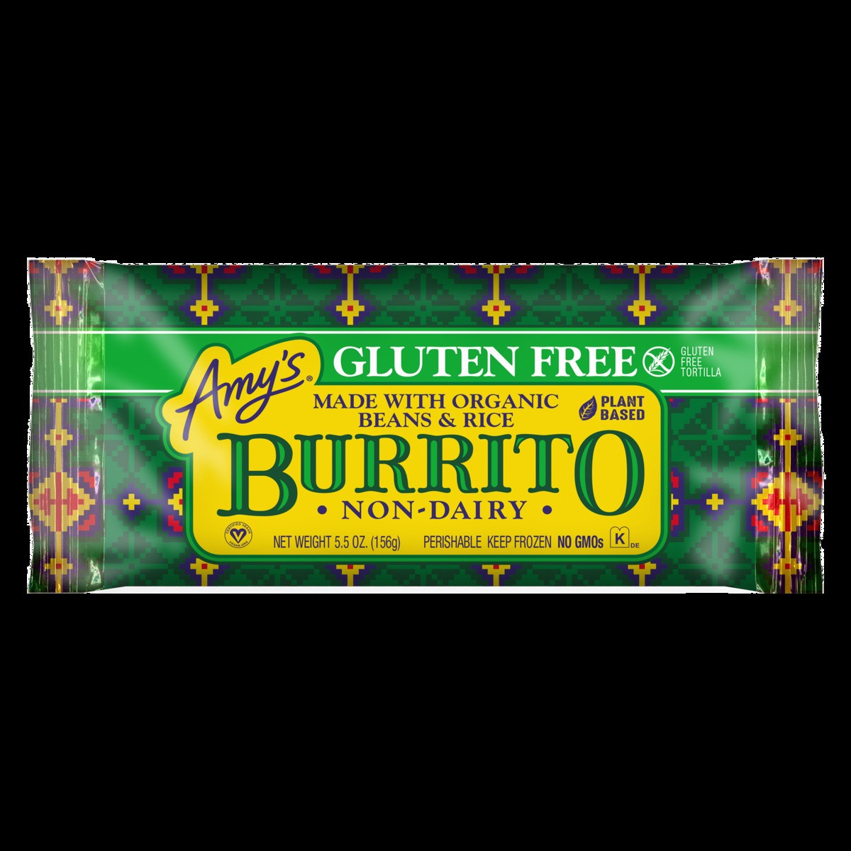 slide 1 of 8, Amy's Bean & Rice Burrito, Gluten Free, Non-Dairy, 5.5 oz