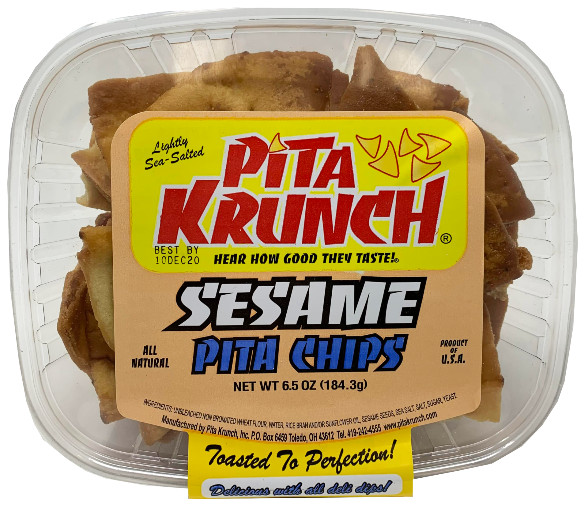 slide 1 of 1, Pita Krunch Sesame Pita Chips, 6.5 oz