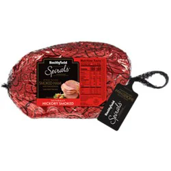 Smithfield Hickory Spiral Sliced Half Ham - 8 Lb