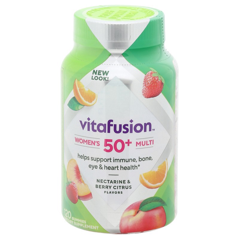 slide 1 of 1, vitafusion Women's 50+ Daily Multivitamin, Gummy Vitamins, 120 Ct, 120 ct