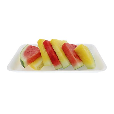 slide 1 of 1, Fresh Mixed Watermelon Slices Large Tray, 6-7 ct, per lb