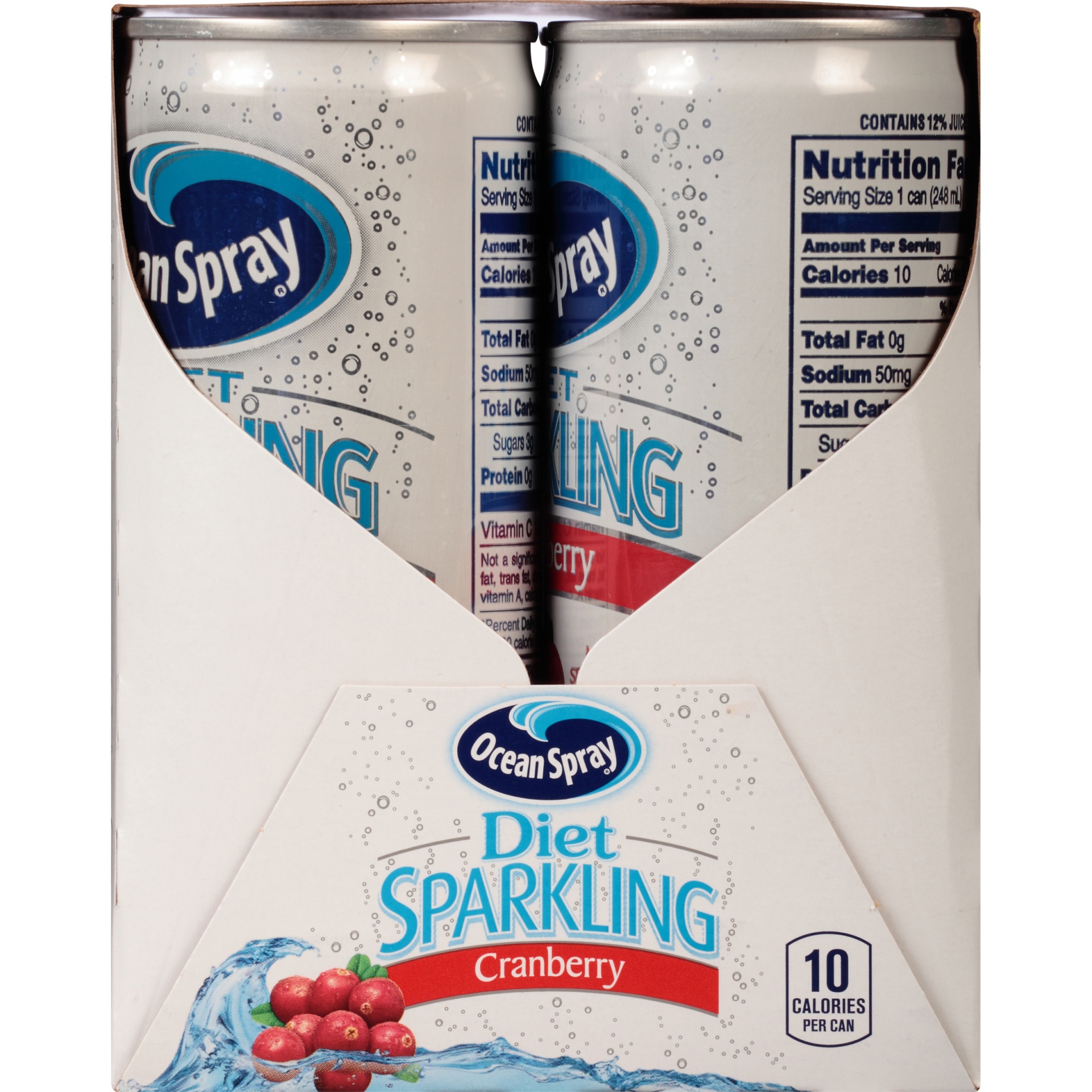 slide 3 of 8, Ocean Spray Sparkling Cran-Raspberry Juice Beverage, 6 ct; 8.4 oz