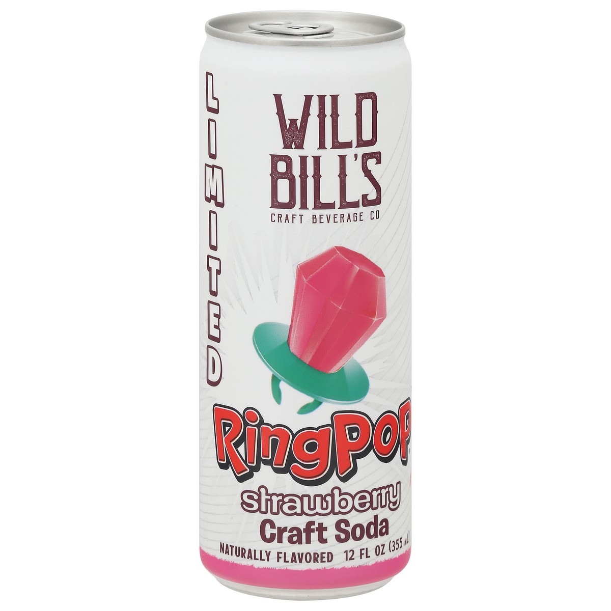 slide 13 of 14, Wild Bills Soda Ring Pop Strawberry, 12 oz