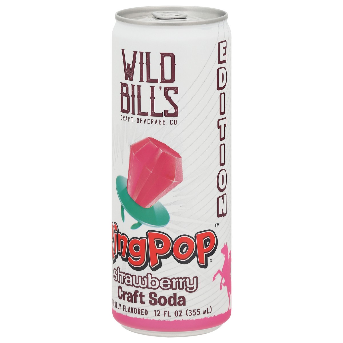 slide 7 of 14, Wild Bills Soda Ring Pop Strawberry, 12 oz