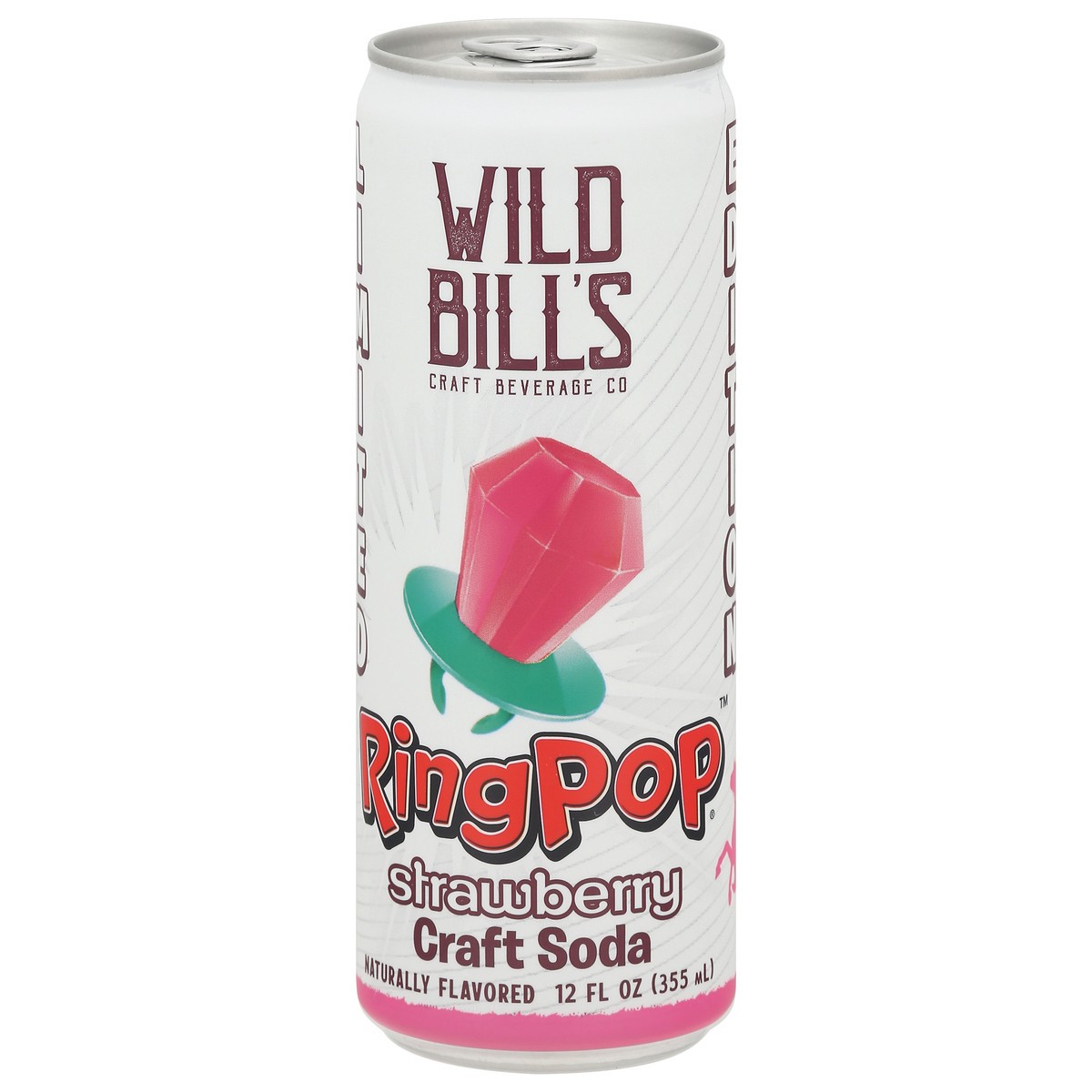 slide 5 of 14, Wild Bills Soda Ring Pop Strawberry, 12 oz