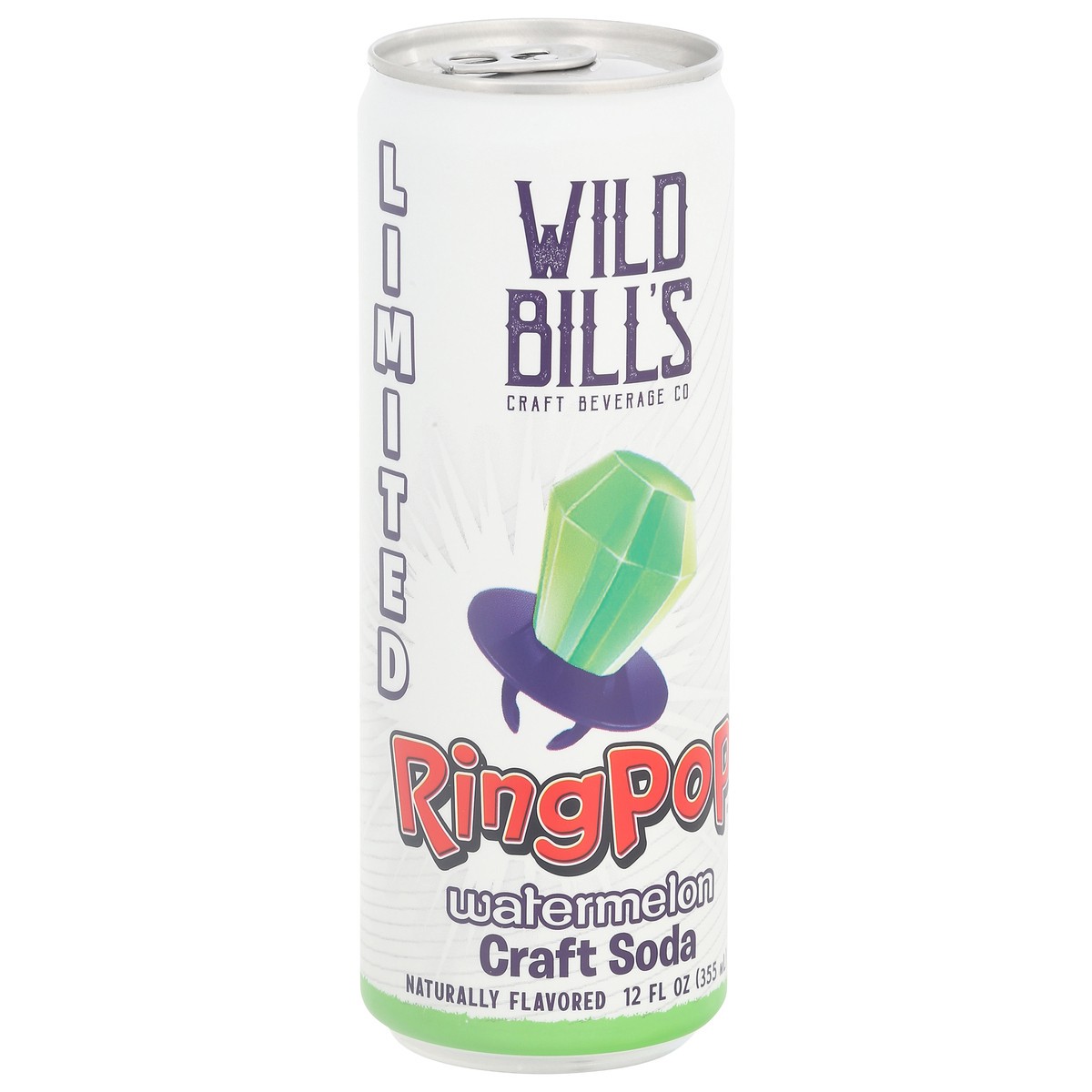 slide 2 of 14, Wild Bills Soda Ring Pop Watermelon, 12 oz
