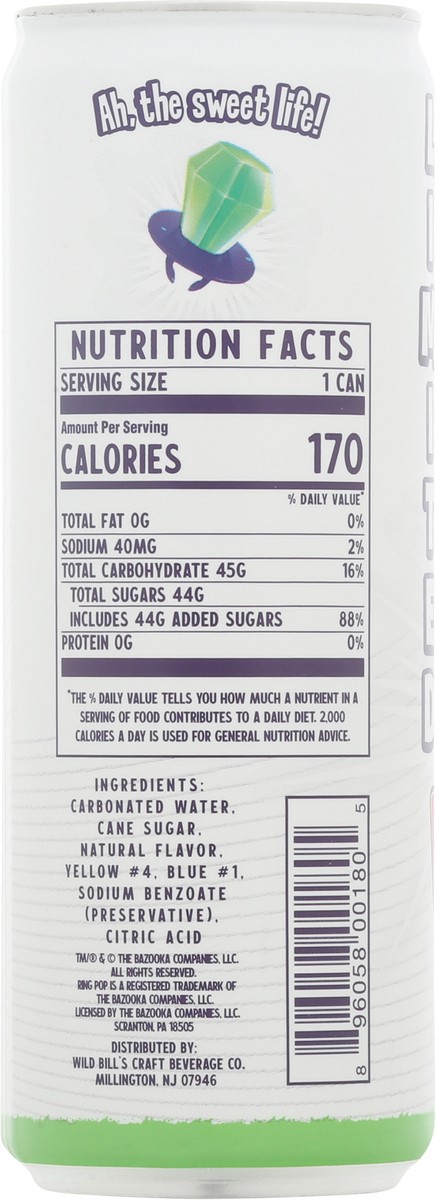 slide 9 of 14, Wild Bills Soda Ring Pop Watermelon, 12 oz