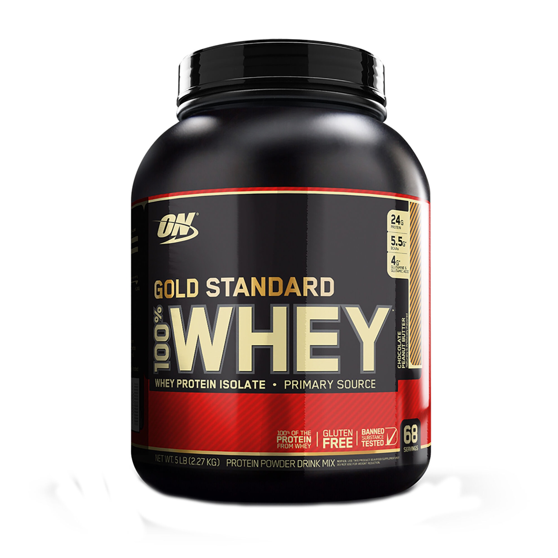 slide 1 of 1, Optimum Nutrition Gold Standard 100% Whey - Chocolate Peanut Butter, 5 lb