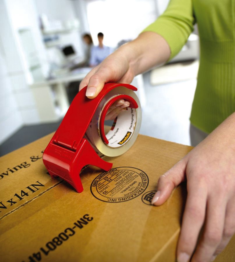 slide 5 of 8, Scotch Tough Grip Moving Packing Tape, Clear, 6 ct