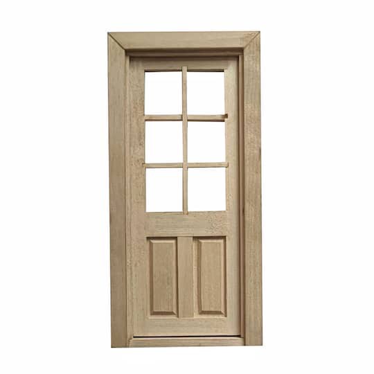 slide 1 of 3, Miniature Door With Window By Make Market, 7.3 in x 3.5 in x 0.4 in