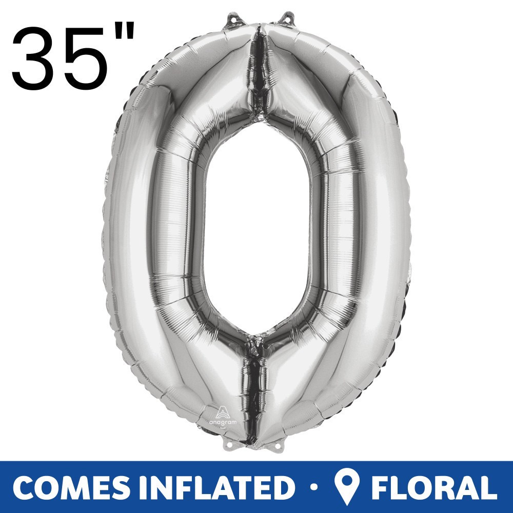 slide 2 of 4, burton + BURTON Number 0 Shape Balloon, 1 ct